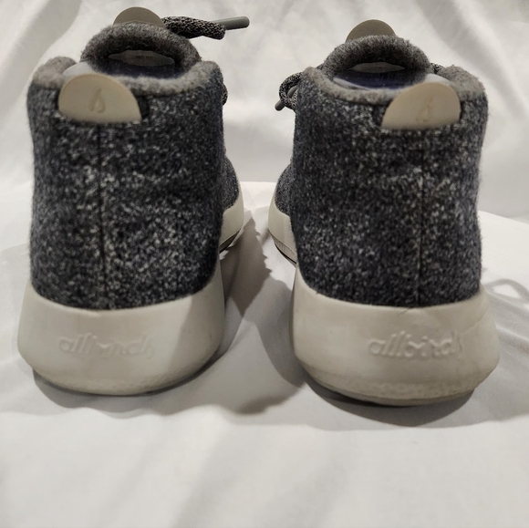 Allbirds Gray Wool Runner-up Mizzle Mid Top Women's Sneakers. Size 8 - Picture 7 of 11